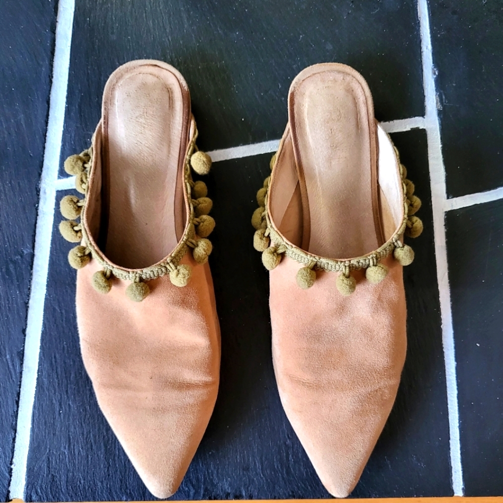 RAYE from Anthropologie Suede Mules, sz 7